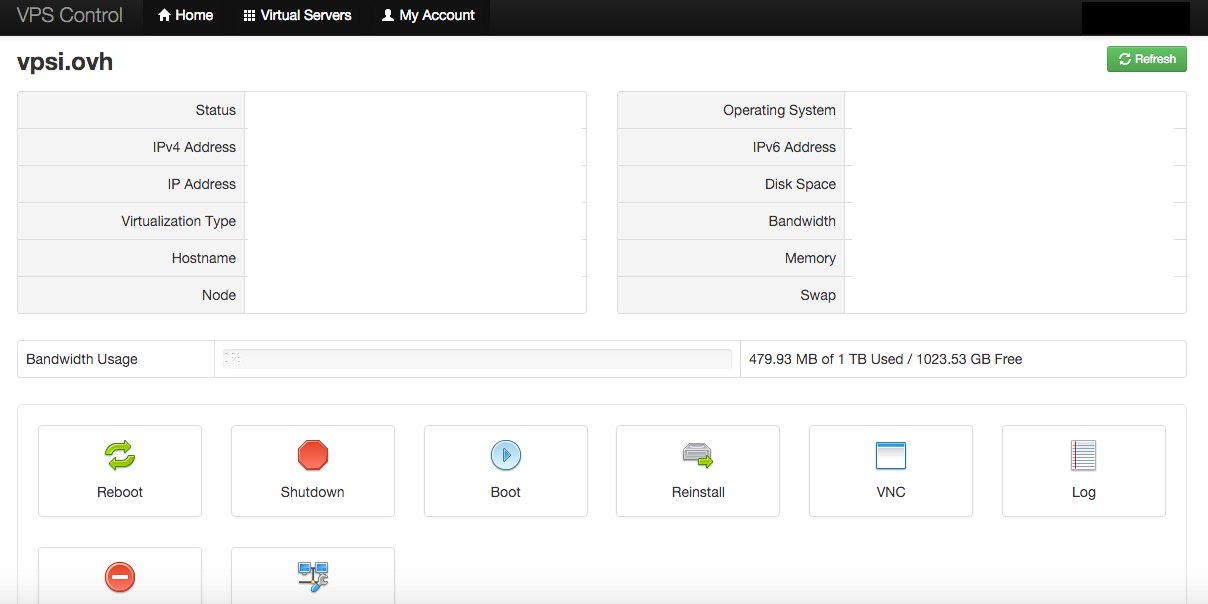 پنل مدیریت سلوس وی ام سرور KVM
